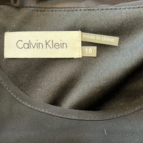Classy Sleeveless Calvin Klein Midi Black Dress - Picture 7 of 8